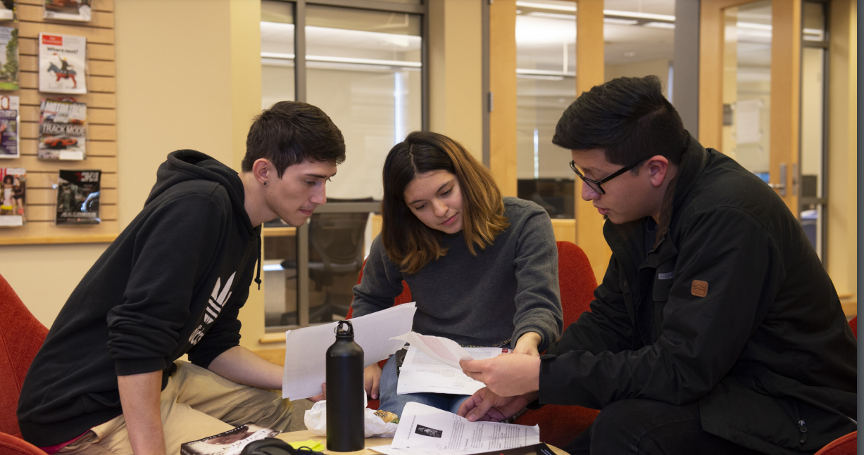 Students working together at SRJC Petaluma