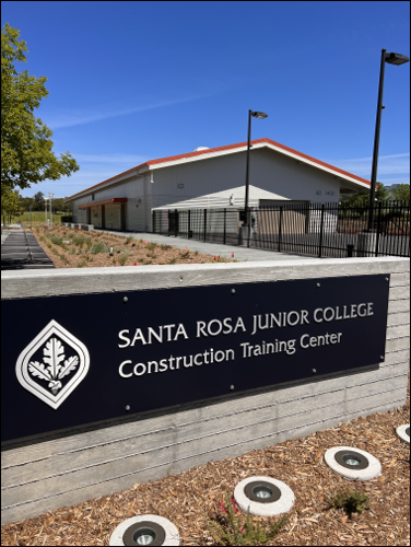 Construction Training Center facility and sign viewed from outside