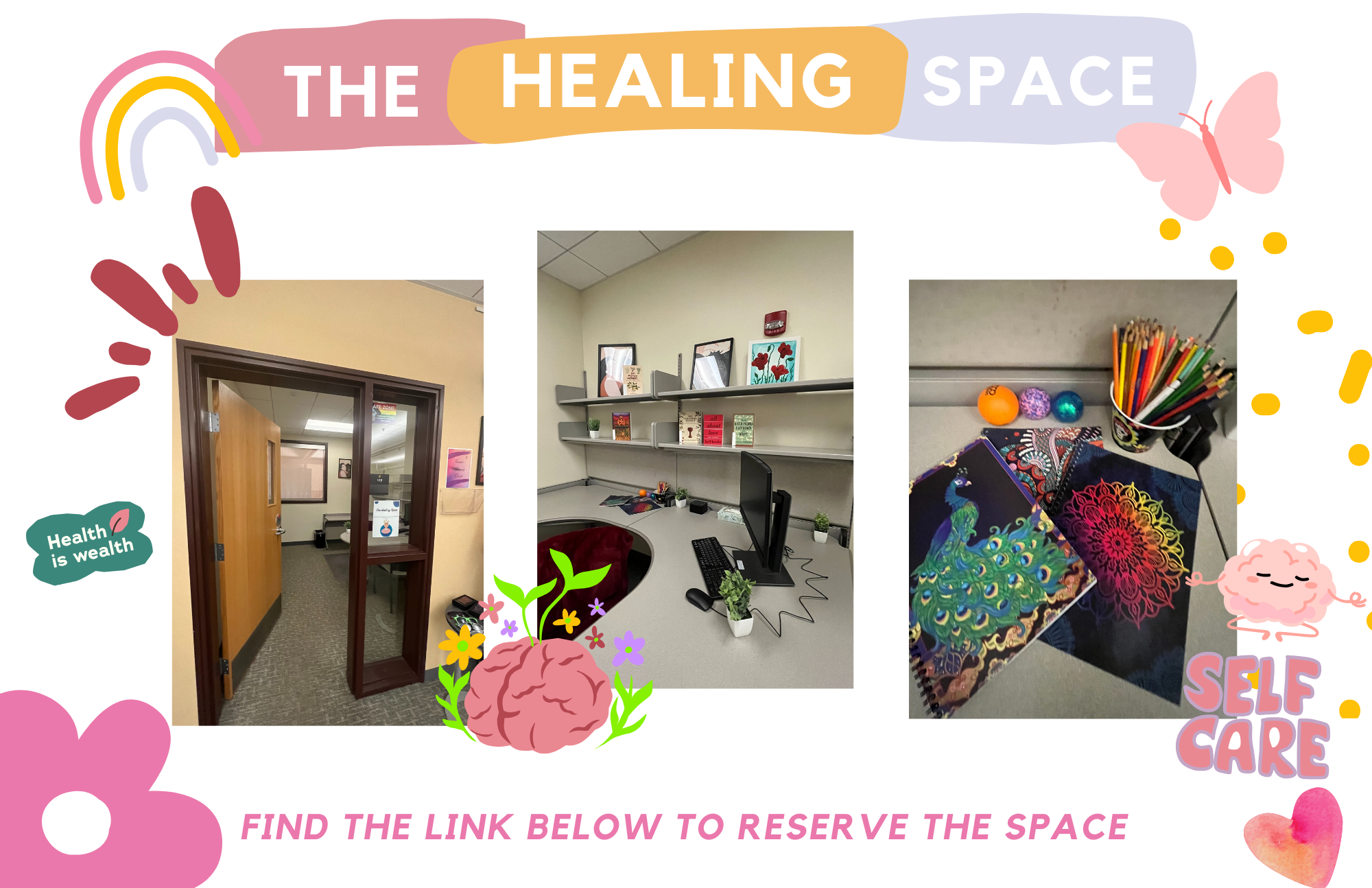 The healing space banner