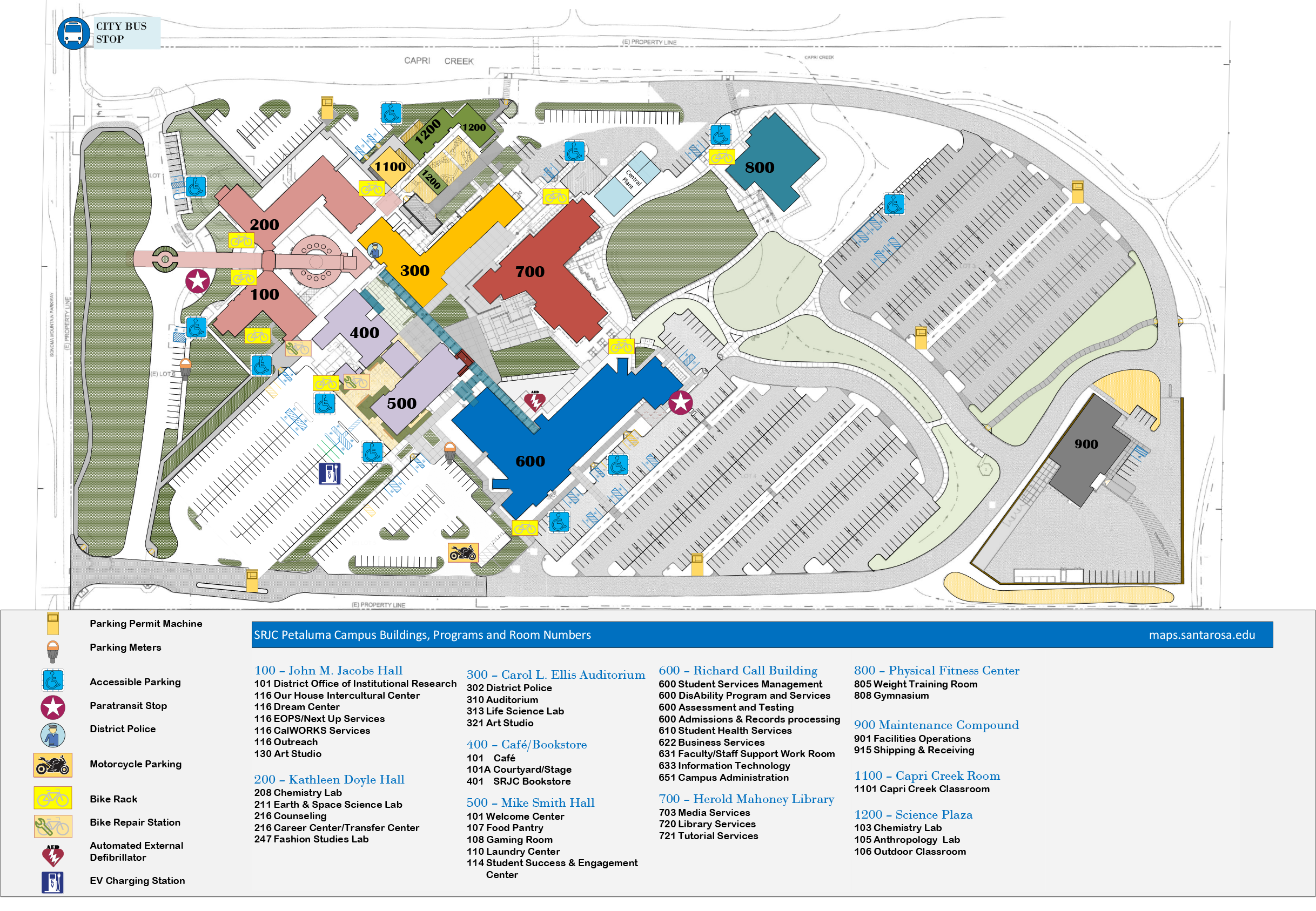 Petaluma campus map January 22