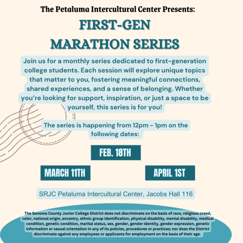First-Gen Marathon Series Flyer